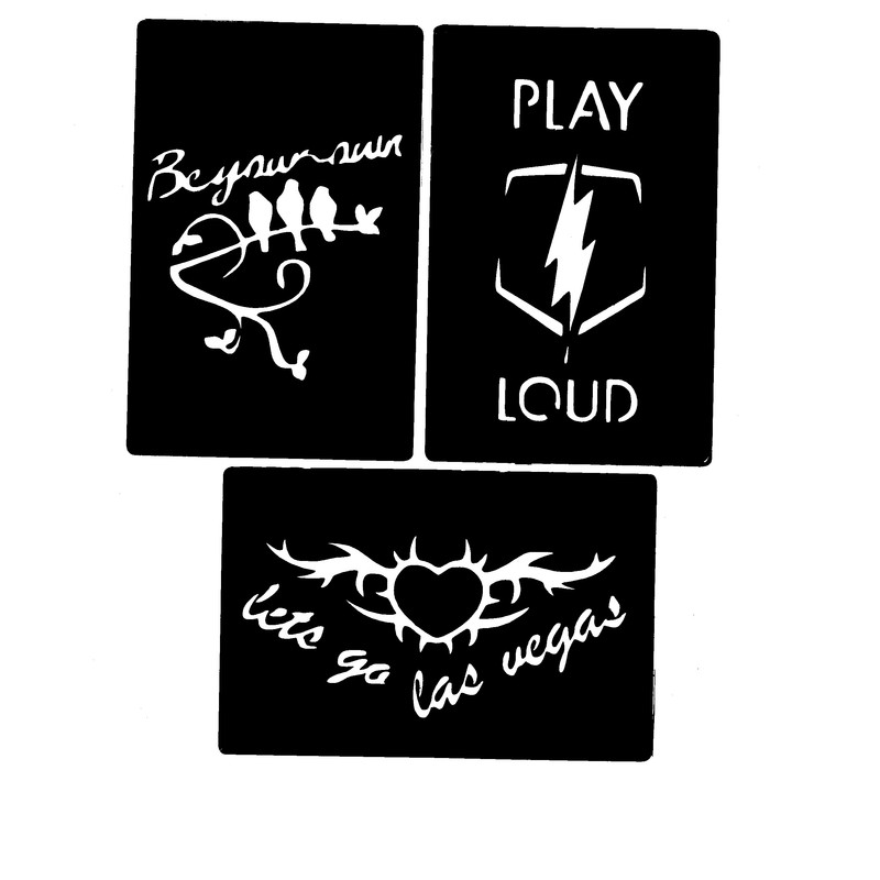 شابلون تتو موقت کد 121315 مجموعه سه عددی