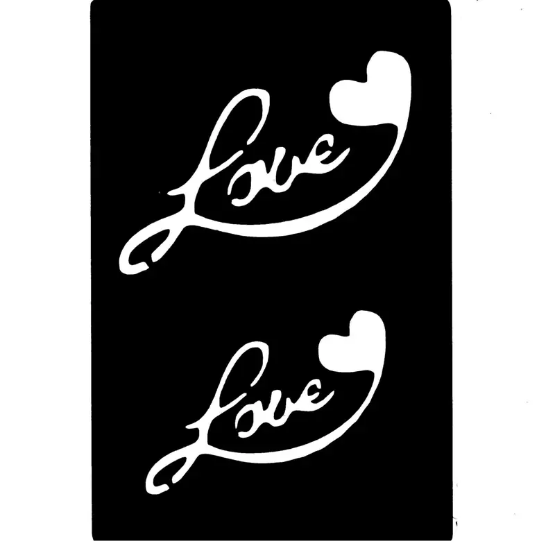 شابلون تتو موقت مدل Love 011 مجموعه 2 عددی