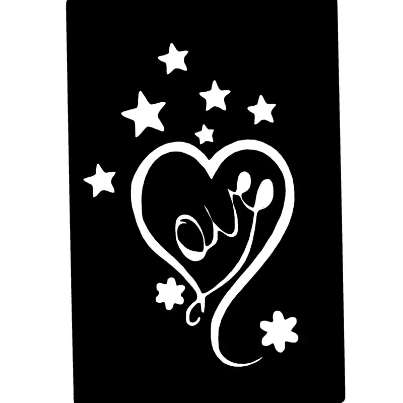 شابلون تتو موقت مدل Love 010 مجموعه 2 عددی