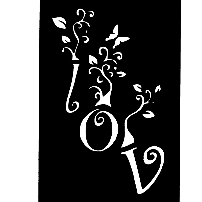شابلون تاتو موقت مدل Lov009 مجموعه 2 عددی